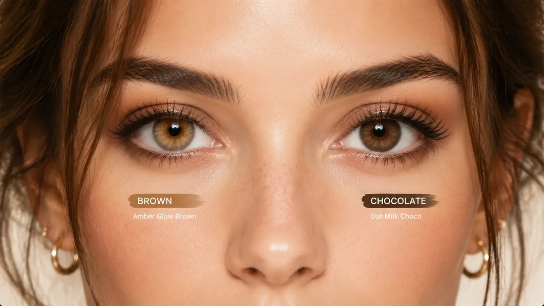 Brown vs Chocolate Colored Contacts: Which Shade Makes Dark Eyes Look Softer?
