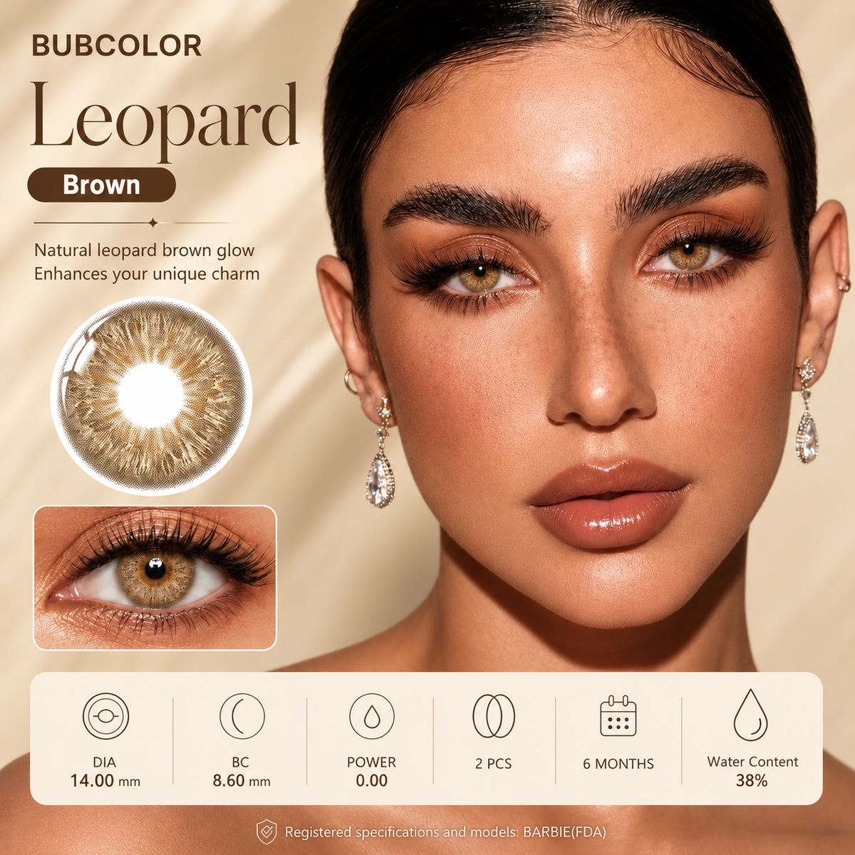 Leopard Brown Colored Contacts