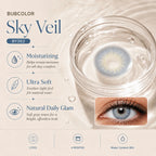 Close-up image of BY202 colored contact lens with lens graphic, product information, and clean blue theme