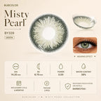 Misty Pearl Green  colored contact lens with subtle details for a bright and natural eye look